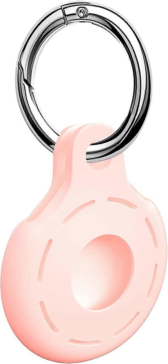 Silicone Protective Case for AirTag 2021,with Key Ring Hook, Easy to Hang on Backpacks?Pet Collars, Wallet,Keys, and etc. (Pink)