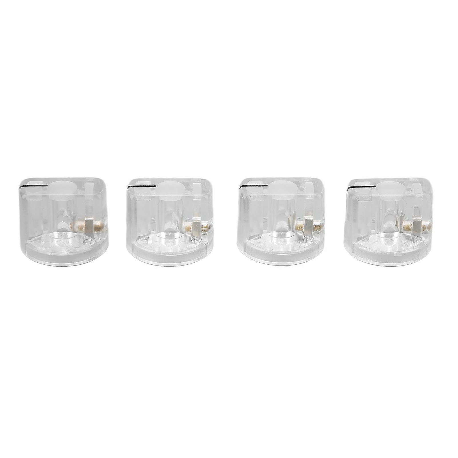 4Pcs Effect Pedal Knob Slot Design Transparent Plastic Easy Control Instrument Accessory