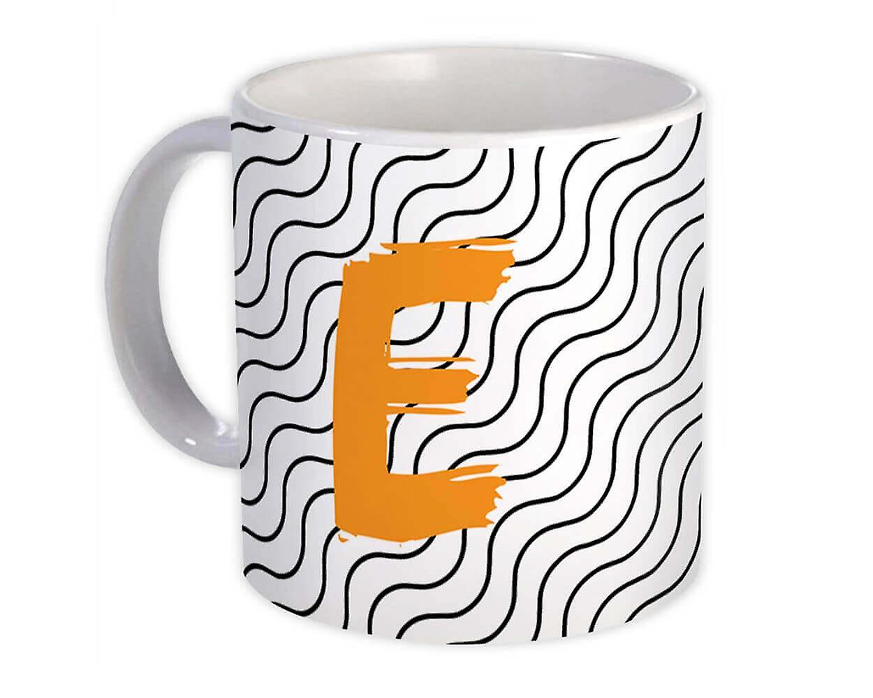 Gift Mug: Monogram Letter E Alphabet