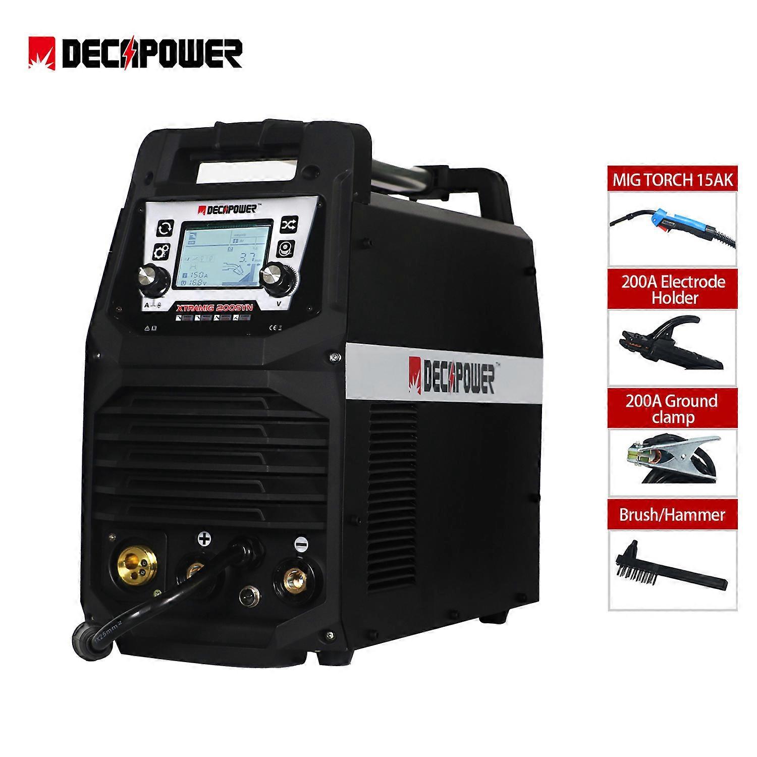 Decapower XTRAMIG Semi-automatic welding machine 3 in 1 MIG MAG Welder with MMA TIG Gas Gasless MIG Welding
