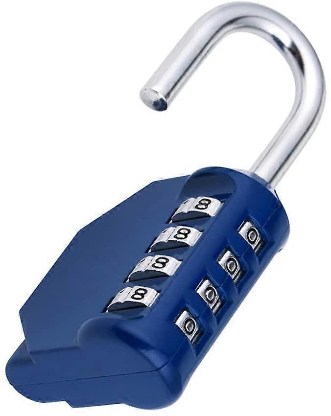 Locker Code Padlock, 4 Digit Code Padlock for Sports, College, School Locker, Exterior Code Padlock for Gate, Garden Shed, Blue