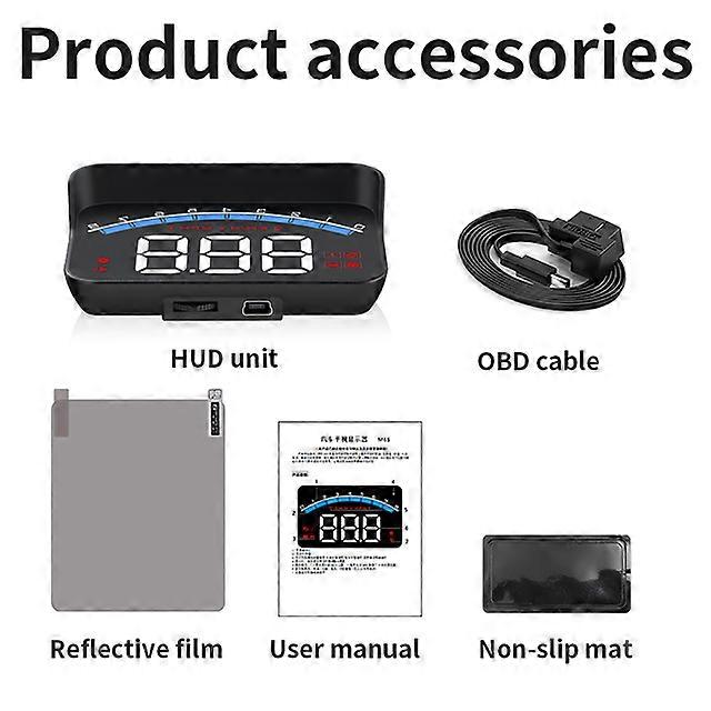 M6S OBD2 HUD Digital Car Speedometer Head Up Display Windshield Projector on Car Glass Auto Accessories On-board Computer