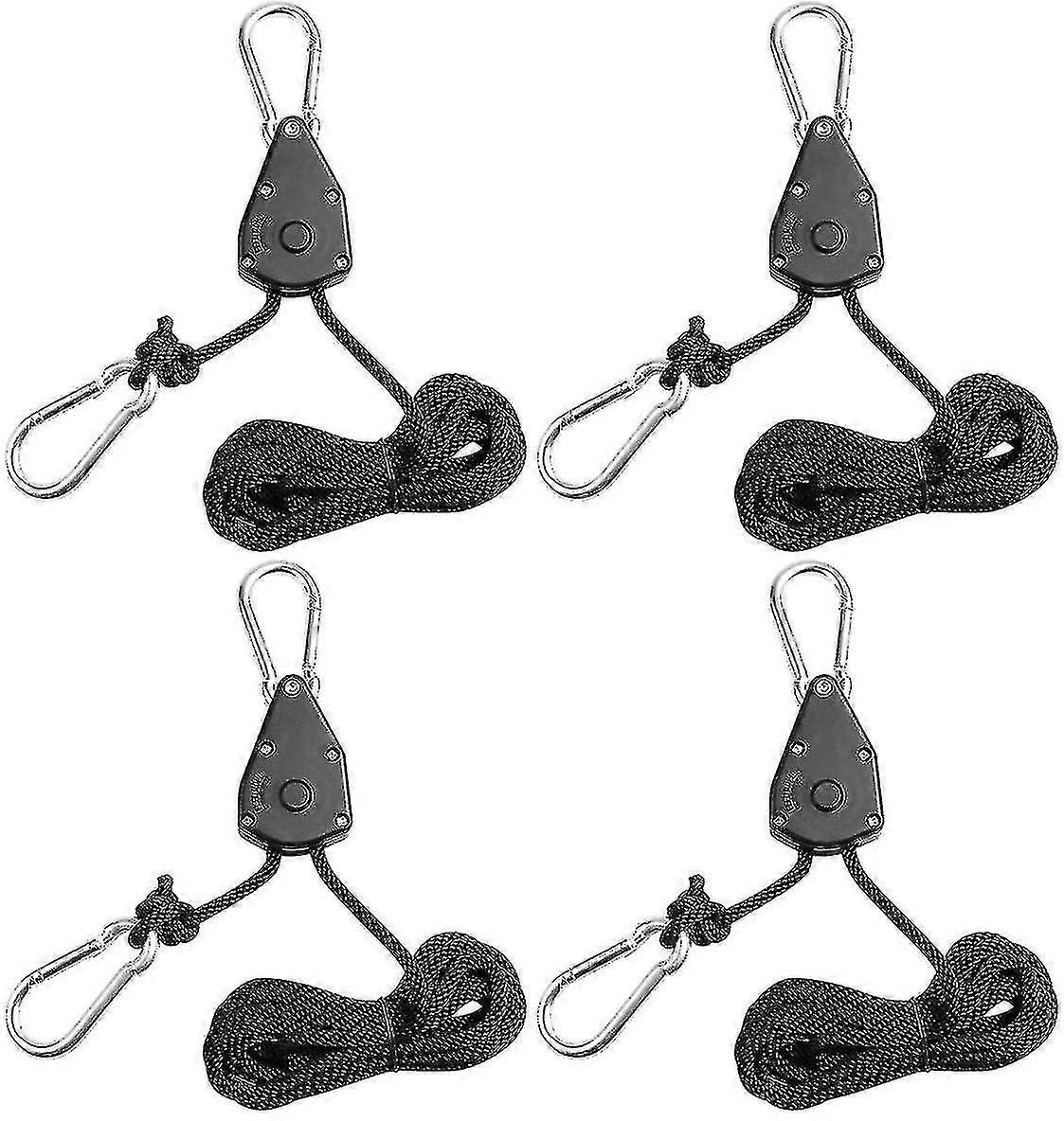 Set Of 2 Ratchet Ropes With Hook For 1/8 "plant Lamp