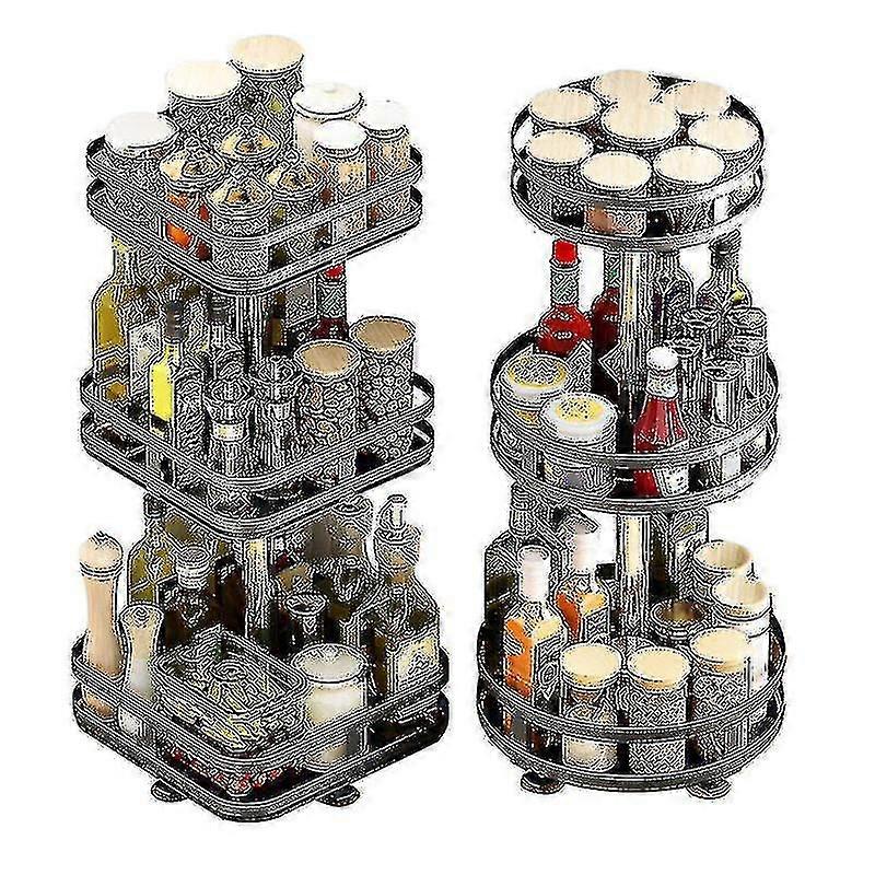 Rotatable Spice Rack Spice Container Rack Kitchen Accessories XiXi
