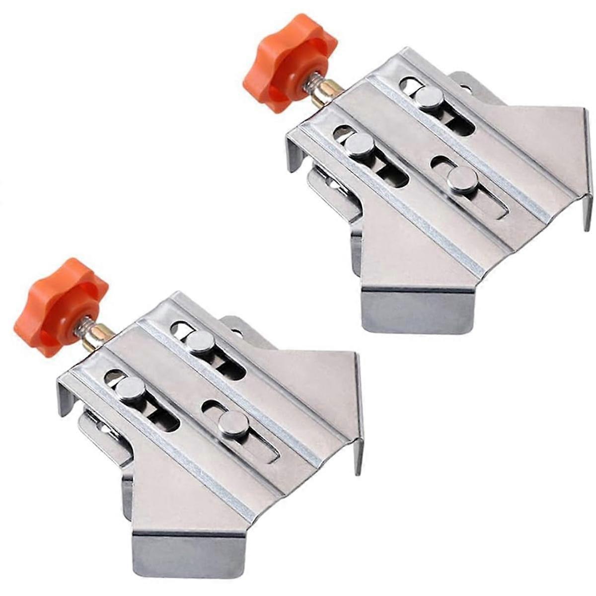 2PCS Multipurpose Stainless Steel 90 Degree Corner Clamp, T-Shaped Right Angle Clamping
