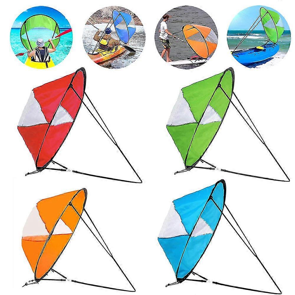 Kayak Voiles 42 '' Durable Kayak Wind Sail Pliable Downwind Kayak Sail Kit Upwind Wind Paddle Sail pour Kayak Bateau Voilier Canoë