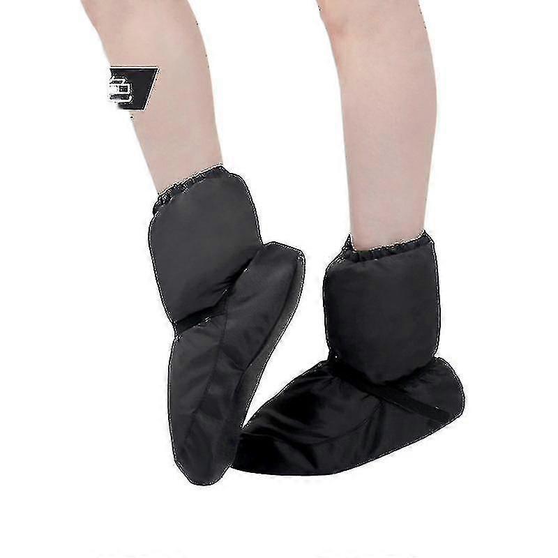 Chaussures de danse de ballet chaudes et rembourrées pour femmes, bottes d'exercice courtes en coton