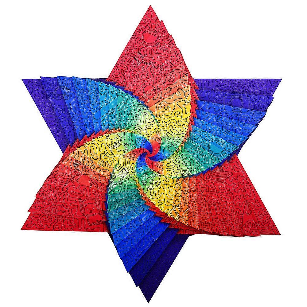 Irregular Wooden Animal Puzzle(Hexagonal Star)