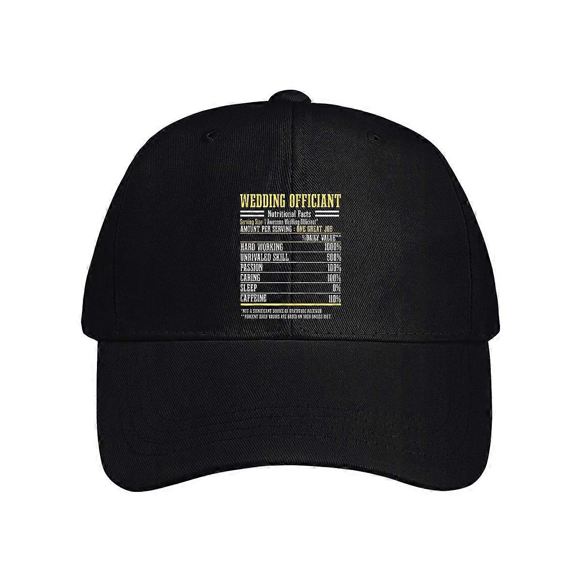 Wedding Officiant Nutritional Facts Baseball Cap
