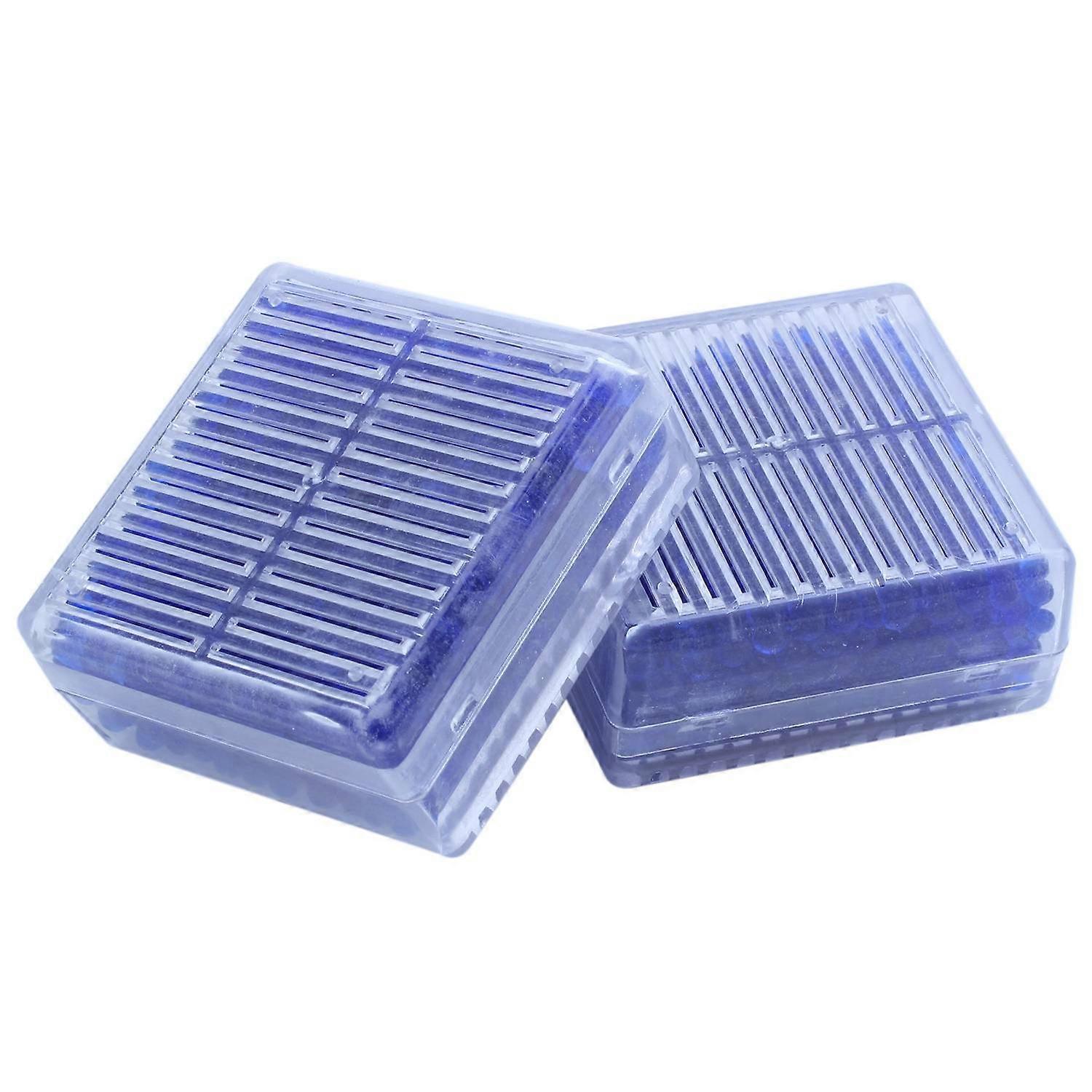 2pcs Blue Indicating Silica Gel Desiccant Moisture For Absorb Box Reusable