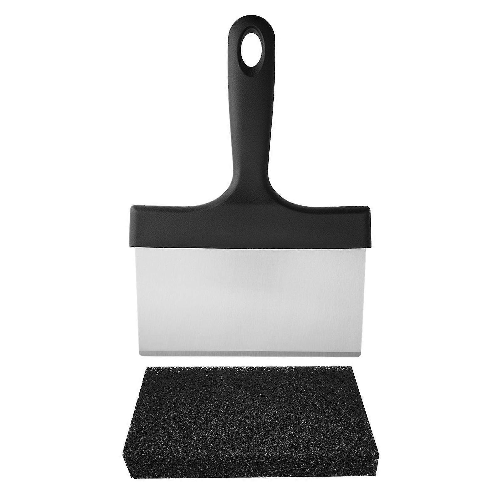 2pcs Universal Scraper Sponge Griddle Cleaning Kit Stain Removal Home Kitchen
