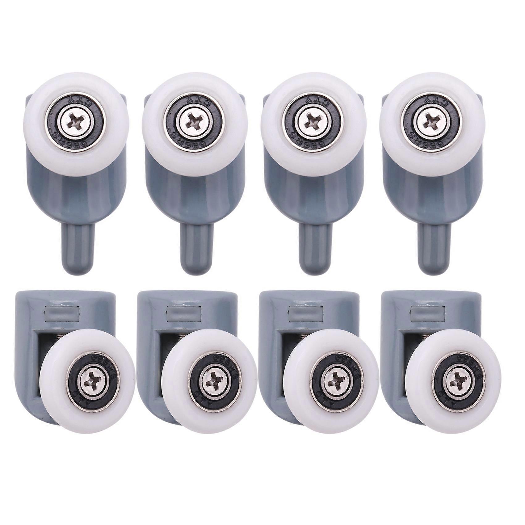 8Pc Shower Door Shower Door Rollers Sliding Door Roller Guide Shower Spare Parts Glass Door Pulleys