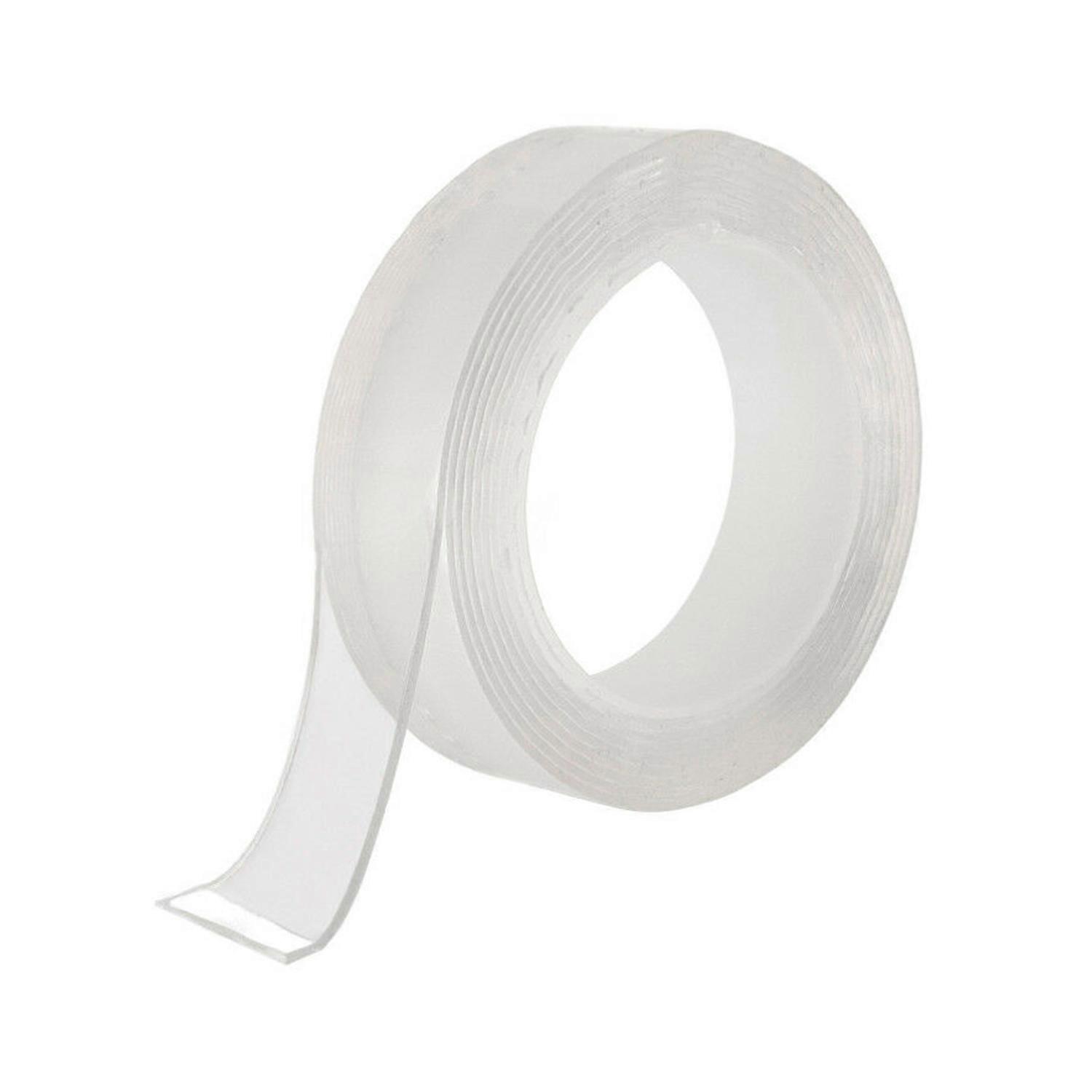 3M Extra Strong Double Sided Adhesive Tape Multi-Purpose Removable Reusable Clear (2 Rolls)