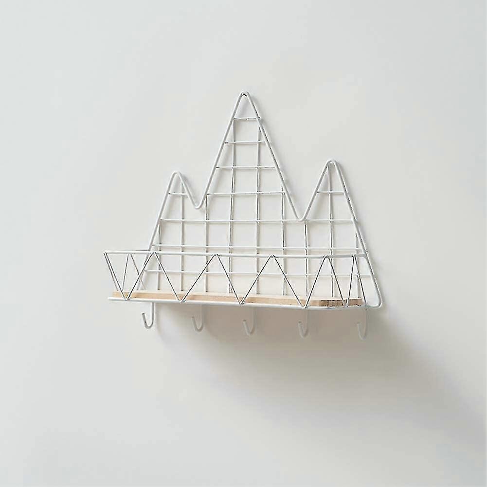 Metal Wood Storage Wall Shelf