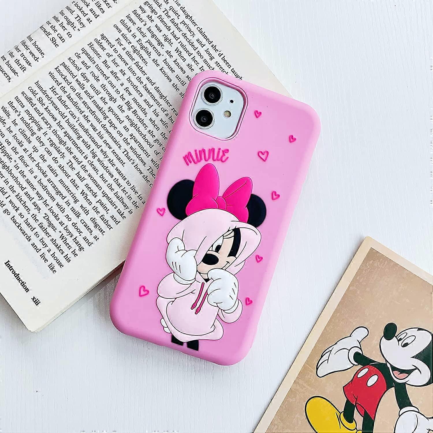 Custodia Per IPhone 12/12 Pro Con Stampa 3D Kawaii – Design Pantofole Caverne, Morbida Silicone Antiurto Bianca