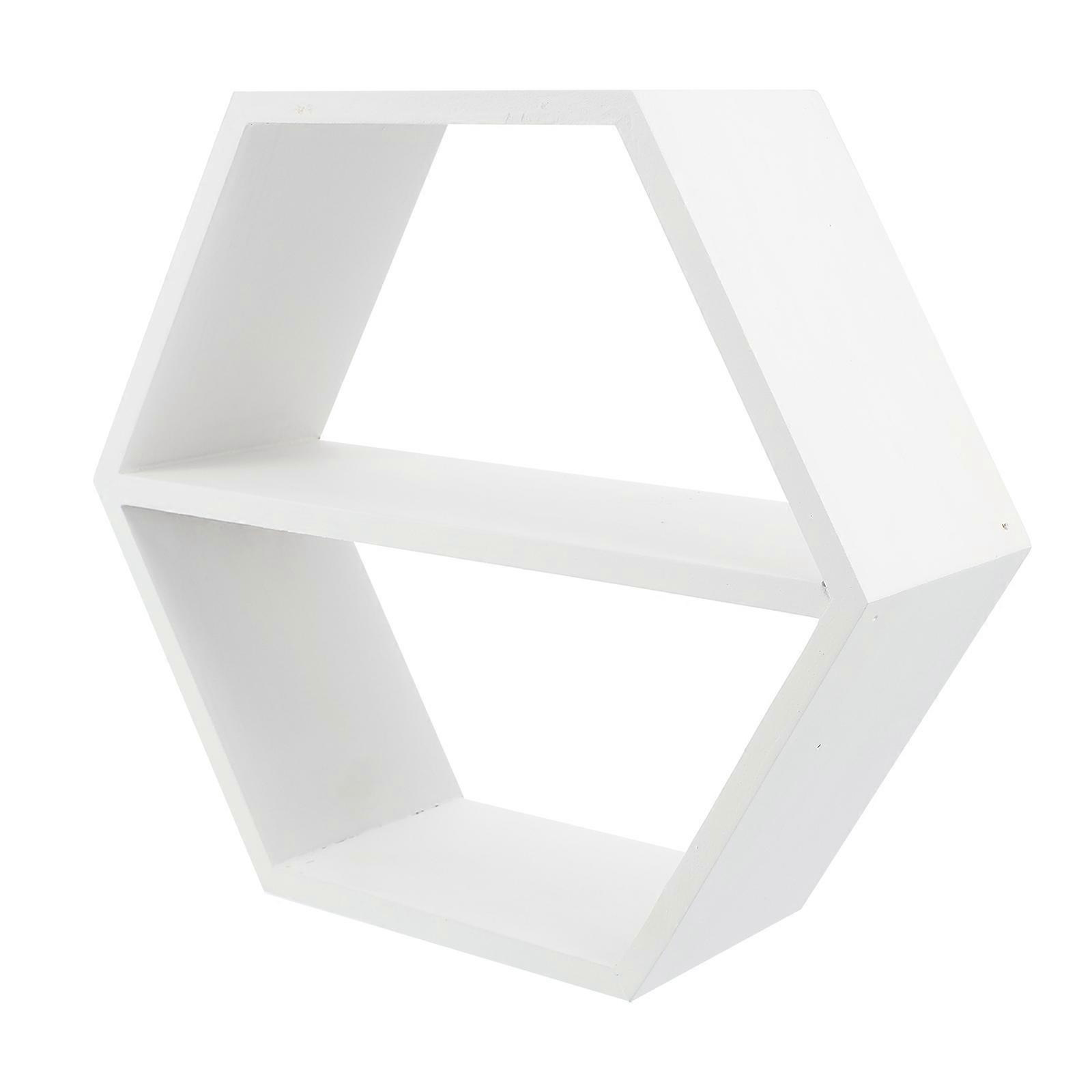 1pc Hexagonal Designed Wall Storage Rack Home Storage Holder Mini Decor Holder