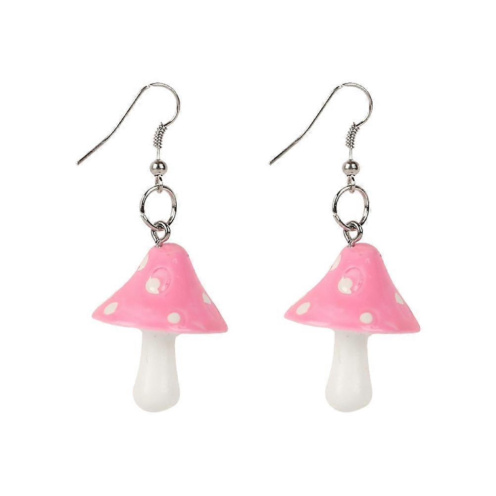 1Paire Simulé Champignon En Forme Boucles D’oreilles Pendentifs Créatifs Femmes Bijoux