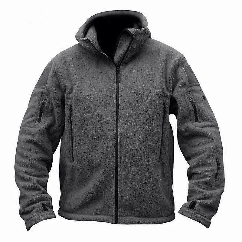 Men Casual Coat Tactical Recon Fleece Jacket Full Zip Army Hoodie Combat Hoody