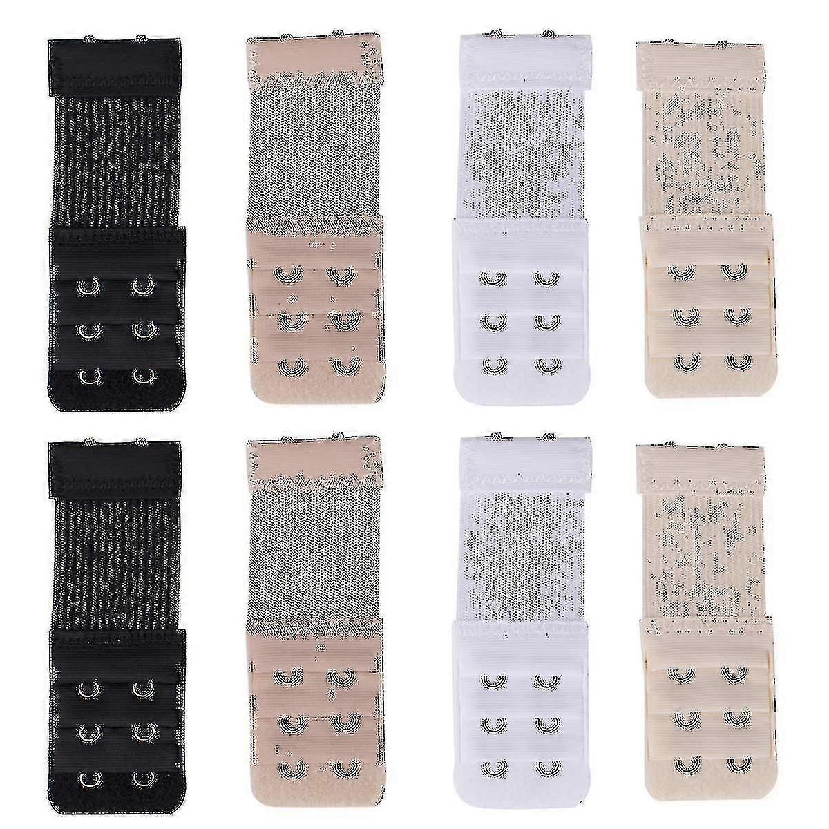 Extensiones de sujetador Elastic Extender Set,2 Hook Bra Elastic Extender,8pcs