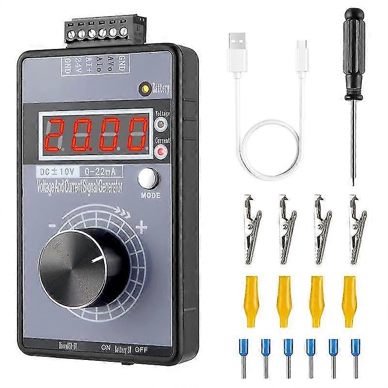 0/4-20mA DC 0-10V Signalgenerator, analoger Generator mit 4-stelliger LCD-Anzeige, Genauigkeit 0.01, für plc /
