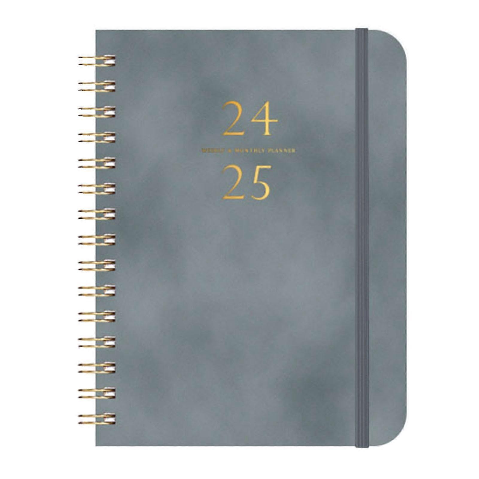 Academic Year Weekly Monthly Planner Notebook Spiral Coil Design Thick Paper No Ink Bleeding Daily Journal Calendar Notebook Jikaix
