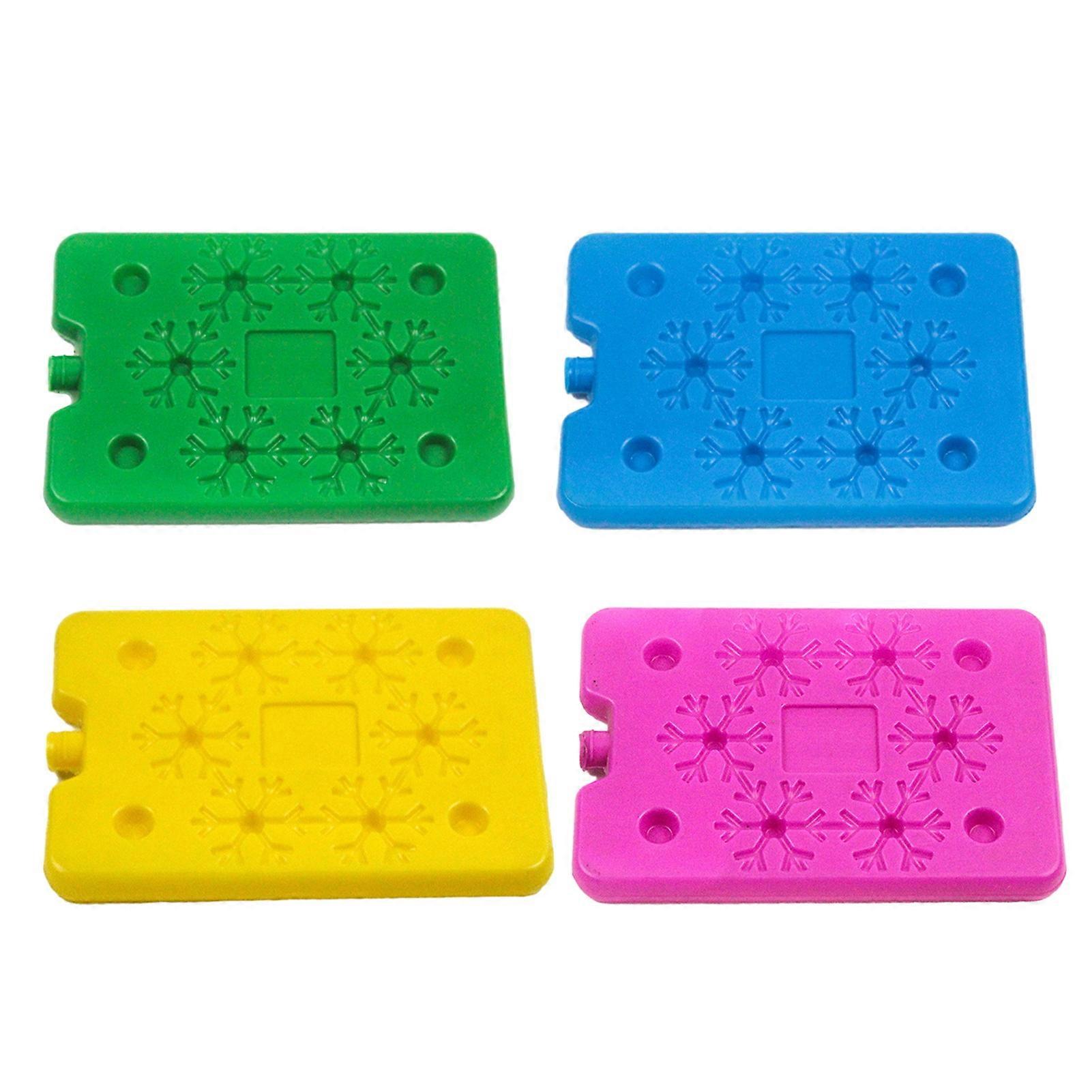 JiKaiX 4Pcs 200ml Snowflake Pattern Ice Packs Food Grade BPA-Free Ice Packs Reusable Long Lasting Ice Cube Mold