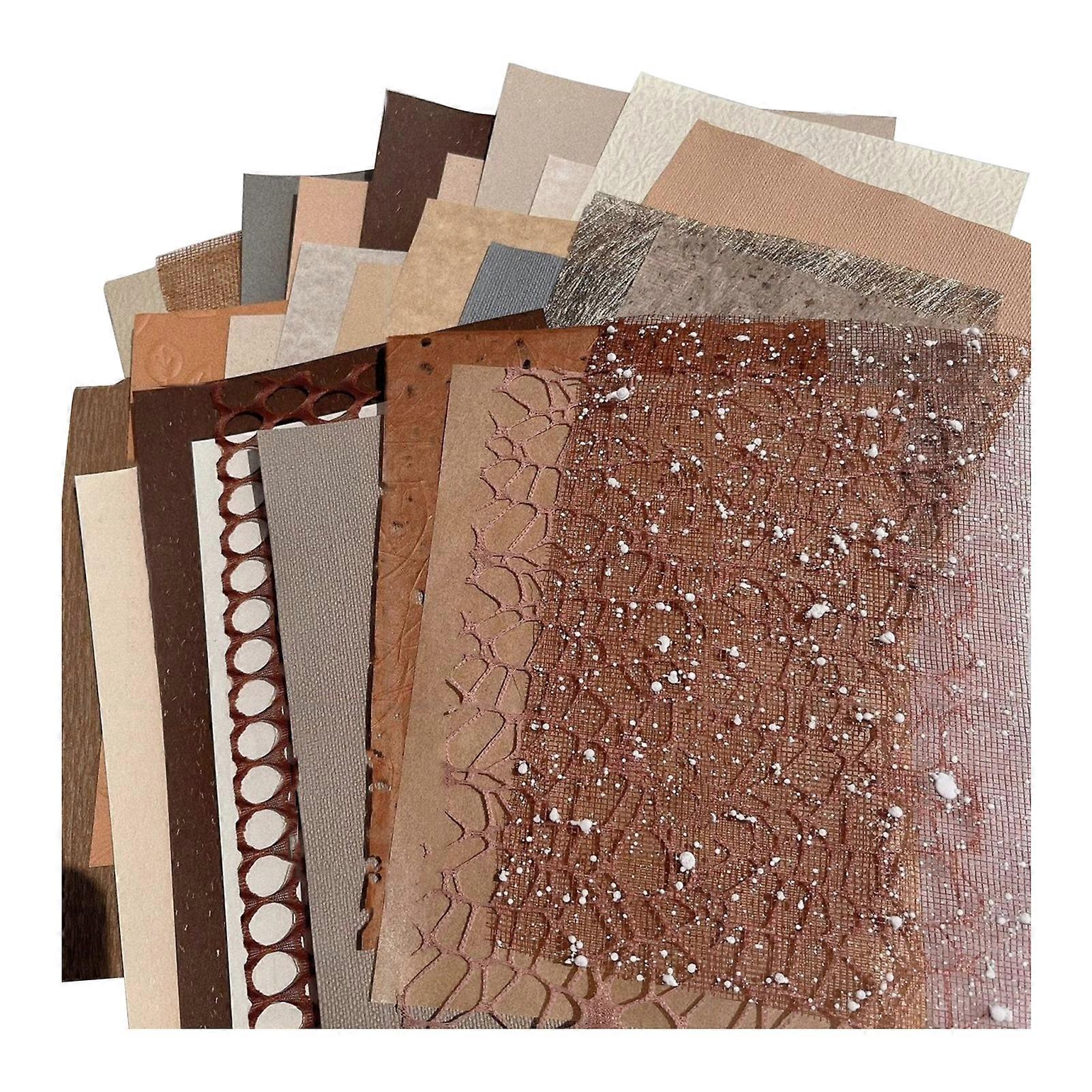 30/40Pcs/Set Scrapbook Paper Mixed Multi-styles Textured DIY Handmade Art Craft Project Card Making Photo Album Journaling Decorative Special Paper Sh