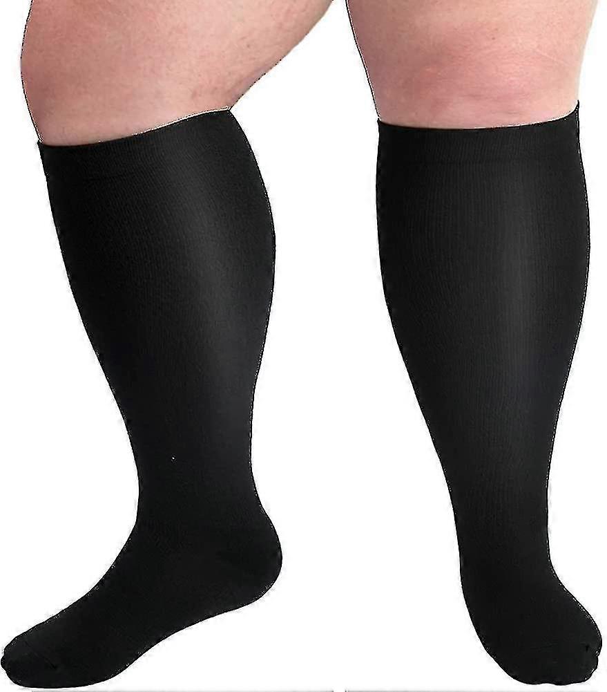 Chaussettes de compression de taille plus 20-30 mmhg pour hommes et femmes mollet large extra largepour