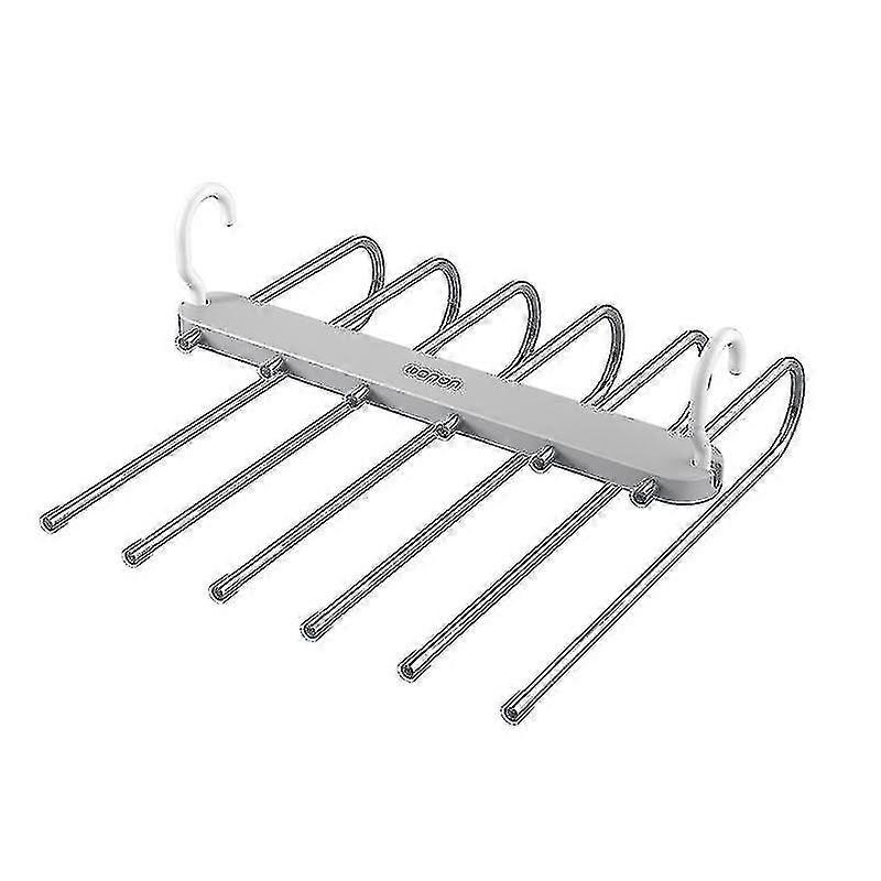 Magic Pants Hangers, Space-saving Closet Hangers 5 Layers 2 Uses Multi-functional Pants Rack