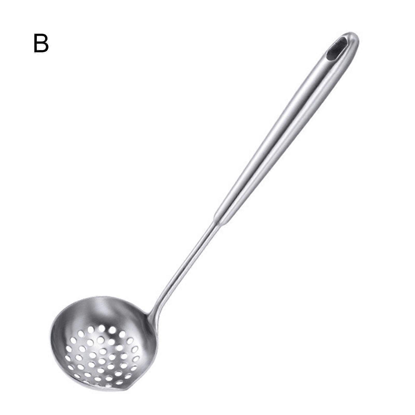 Louche à soupe Poignée anti-brûlure Résistant à la chaleur en acier inoxydable 304 Outil de cuisson de cuillère à soupe de service économe en main-d’œuvre