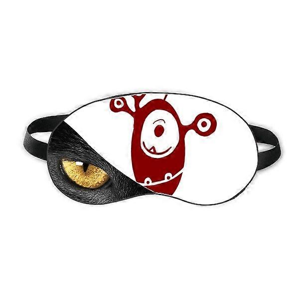 외계 괴물 생물 외눈박이 눈 머리 받침대 어두운 미용 차광막