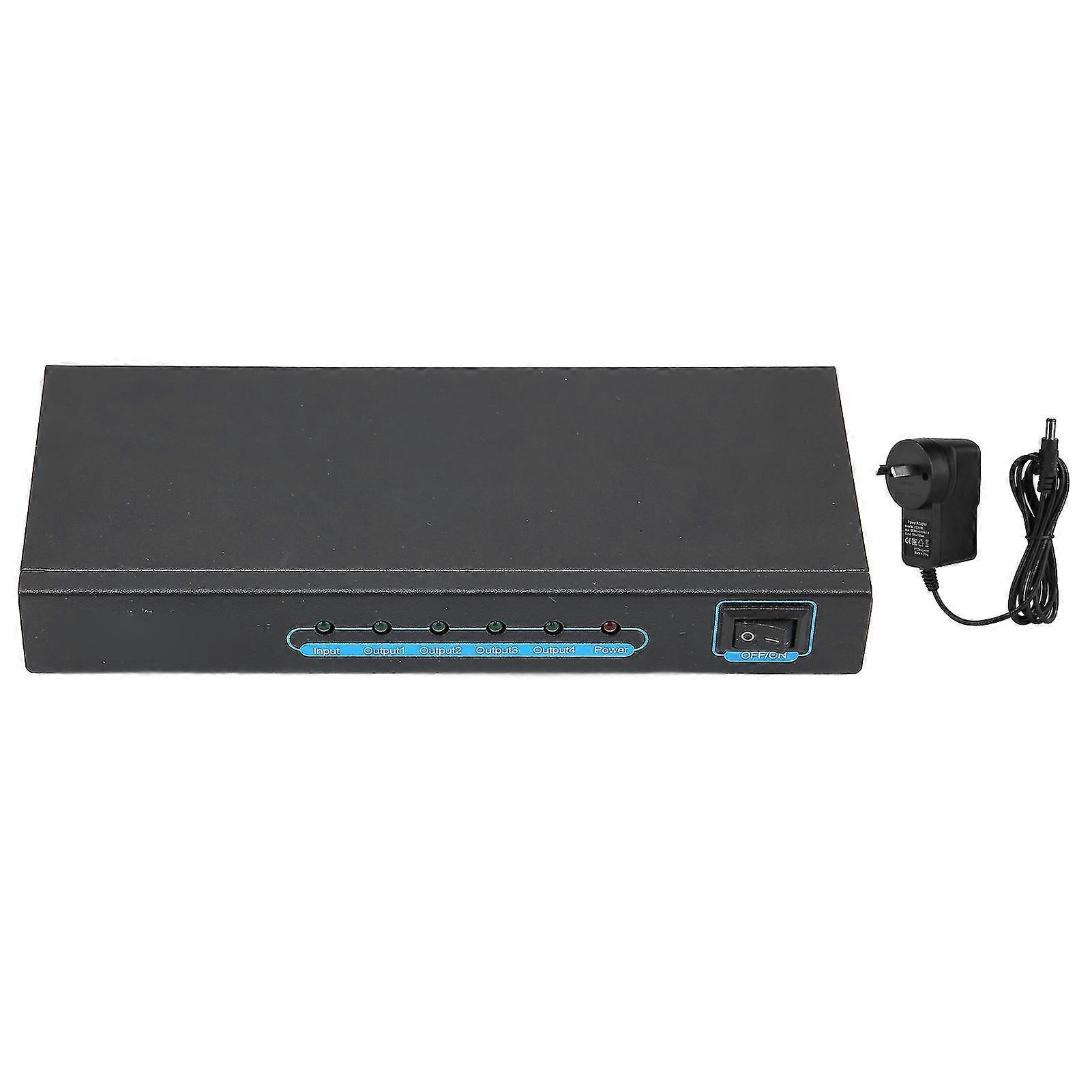 ANQ214 4Kx2K HD Multimedia Interface Splitter 1 in 4 Out Video Duplicator for Xbox, PS5, HDTV - 100240VAU Plug