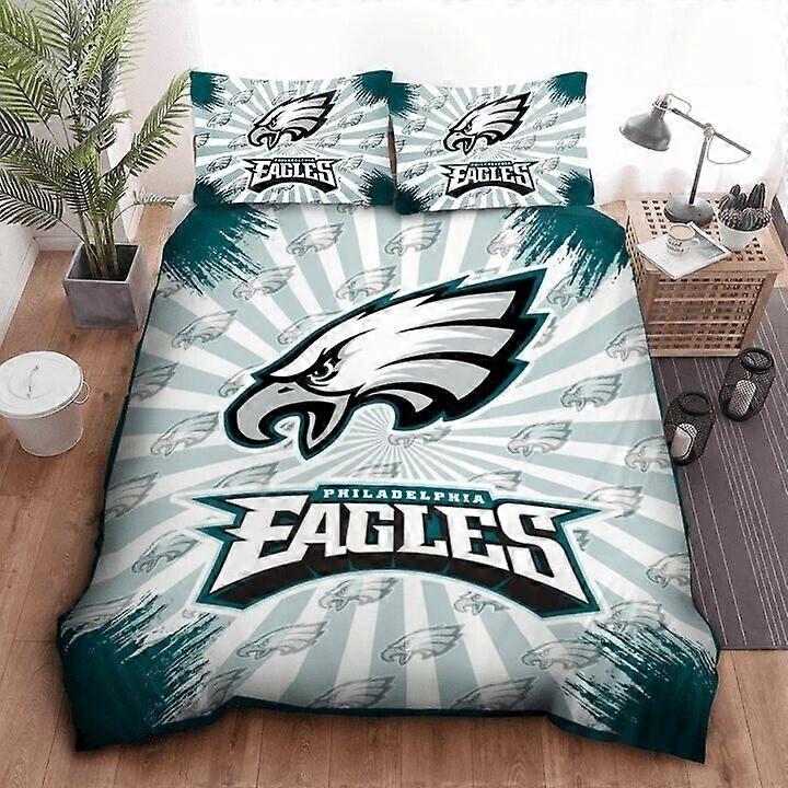 v868 ملاءات سرير فيلادلفيا إيجلز - هدية الفراش طقم مفروشات من 3 قطع (1 غطاء لحاف + 2 وسادة وسادة) y868