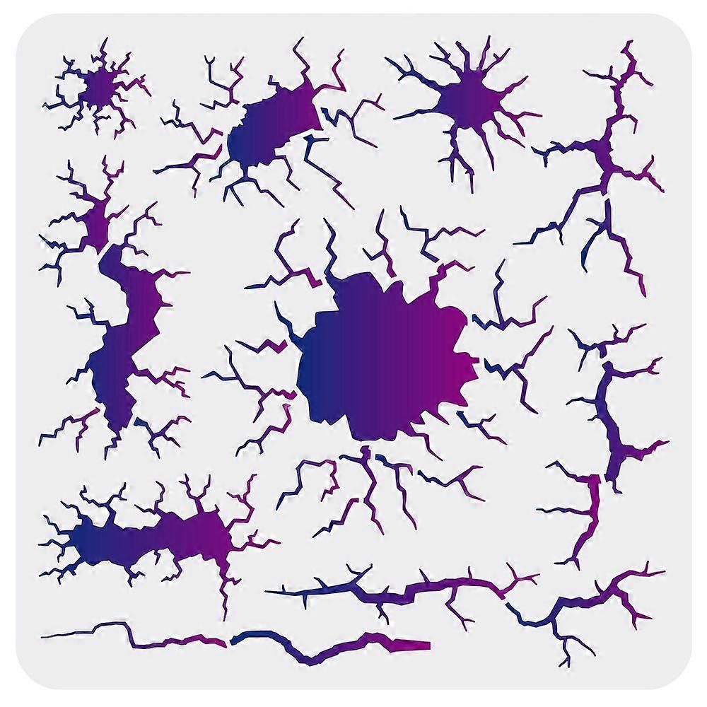 PET Hollow Out Drawing Painting Stencils for DIY Scrapbook Photo Album Crackle Pattern 30x30cm