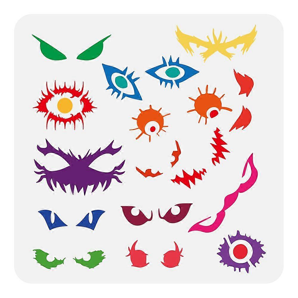 PET Hollow Out Drawing Painting Stencils for DIY Scrapbook Photo Album Eye 30x30cm