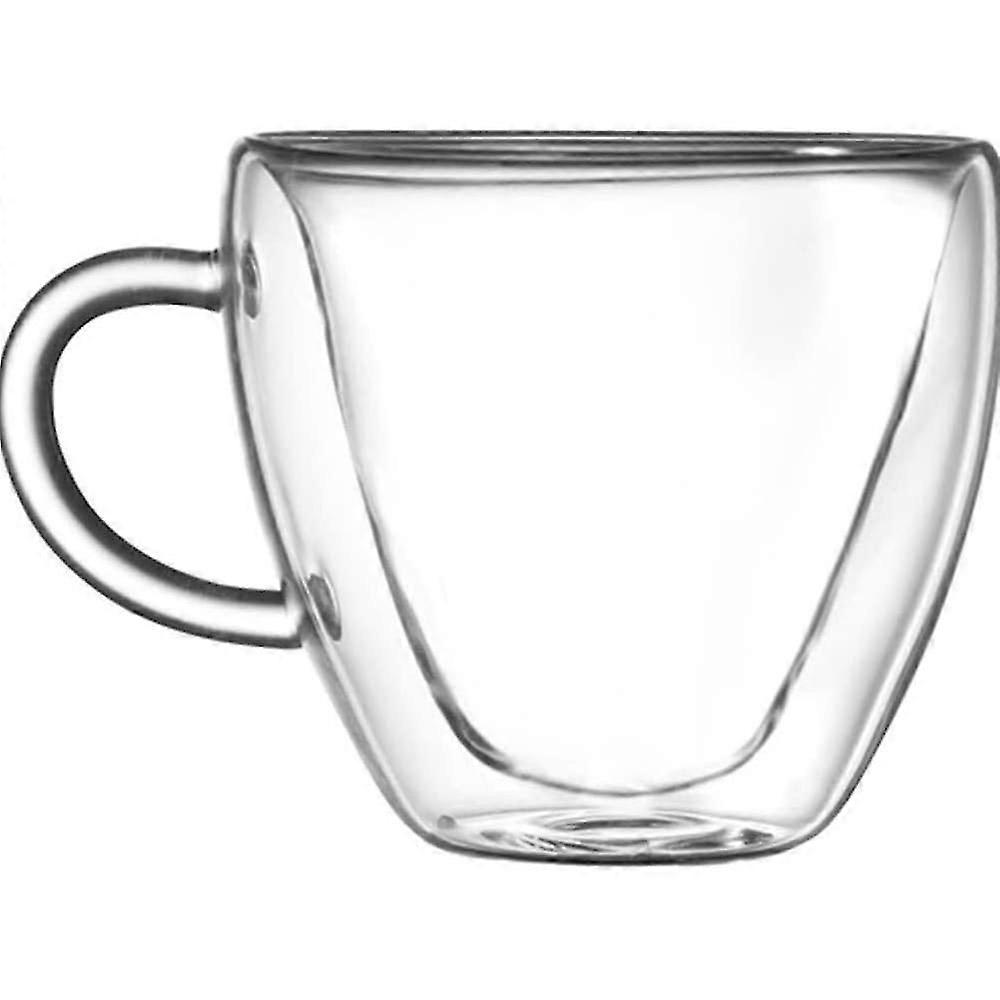 Heart-shaped Double-walled Insulating Glass Coffee Cups Or Tea Cups, Milk Cups, Milk Glass, Double-walled Glass, Transparent, Unique And Insulated Wit