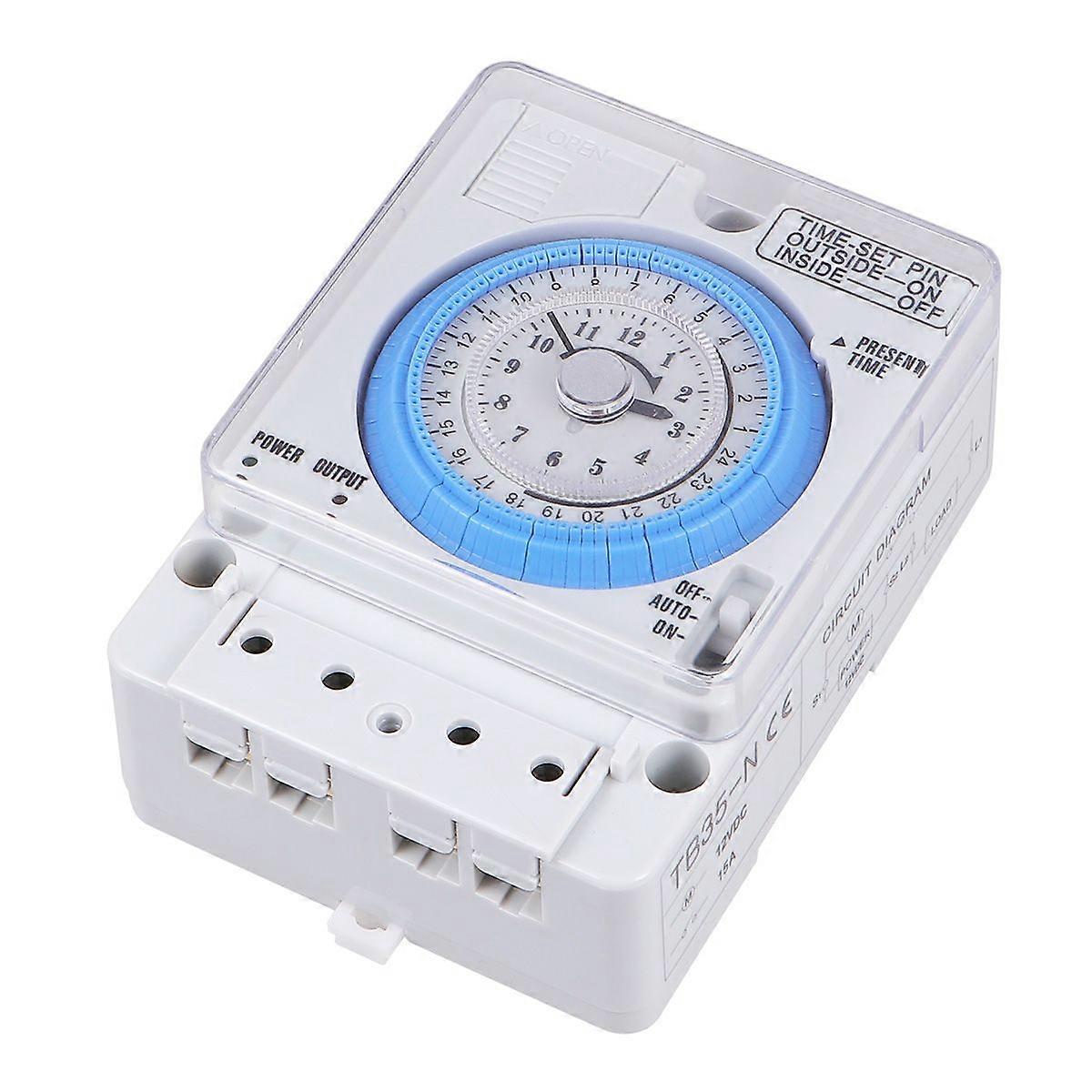 Precise Timer Mechanical Time Control Portable Timer Durable Time Timing Mechan for Home Kitchen (White 48VAC/DC)