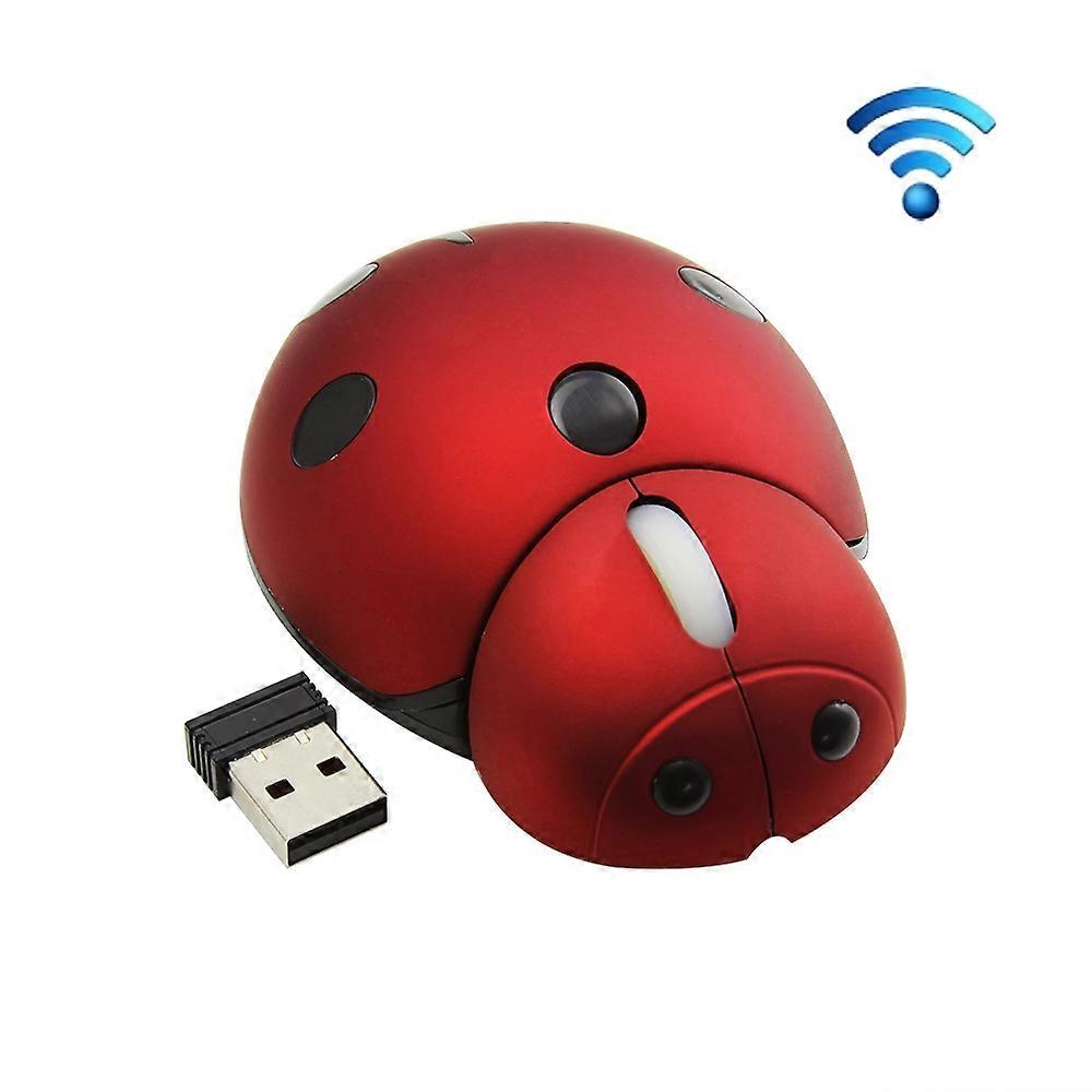 CM0184 3000 DPI 3-keys Mini Ladybug 2.4G Wireless Mouse Personalized Wireless Mouse