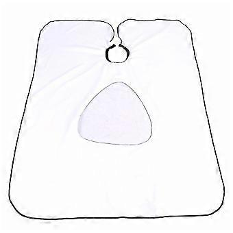 Adulto Barbeiro Cabeleireiro Corte de Cabelo Gola Vestido Capa Pano com Vista Janela(Branco)