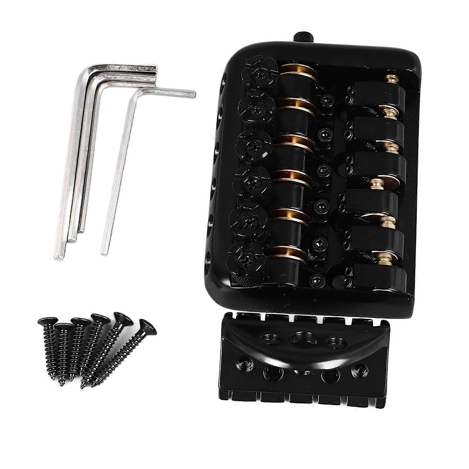 Electric Guitar Treble Bridge with Bar Adjustable Amplitude Guitar String Bridge Set for LP SG Series