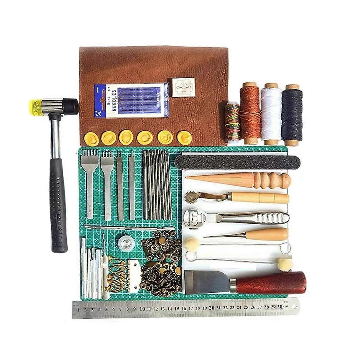 Leather Working Tools Manual Leather Crafting Tool Leatherworking Tool Set Versatile Leather Punch