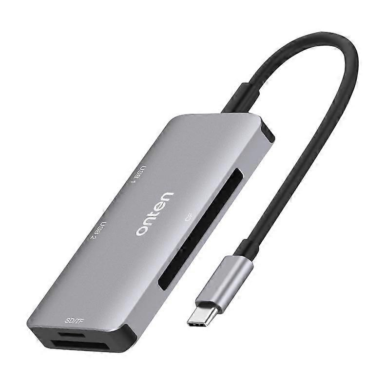 Onten 91882 5 In 1 USB3.0 x3 + SD + TF + CF Type-C / USB-C OTG Multi-function Card Reader