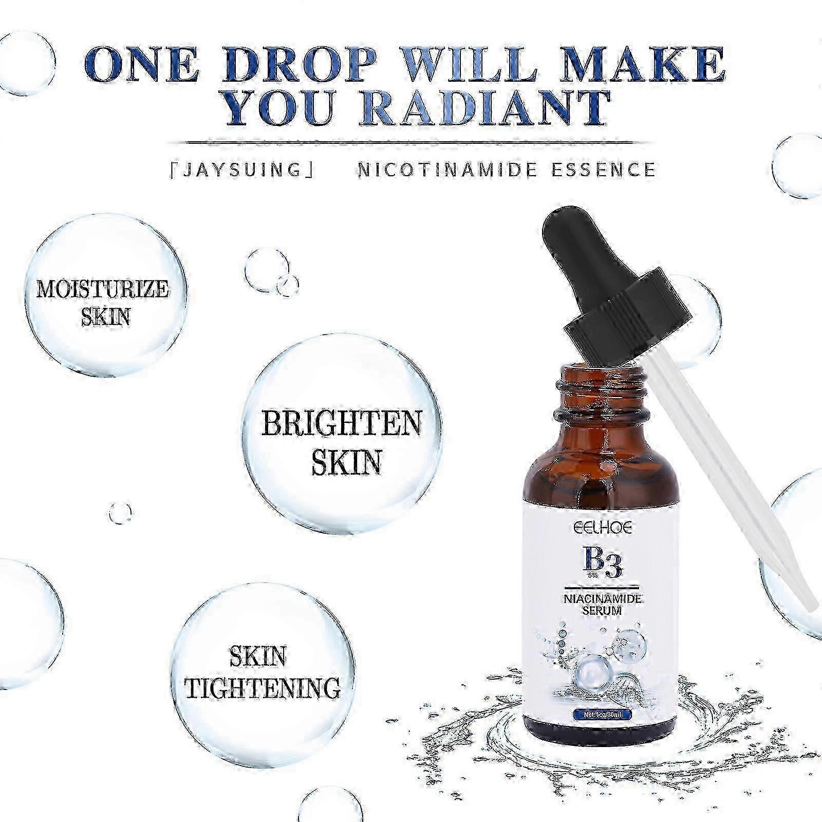 B3 Nicotinamide Brightening Essence Fade Black Spots Fine Lines Anti-Wrinkle Whitening Hydrating And Skin Rejuvenat