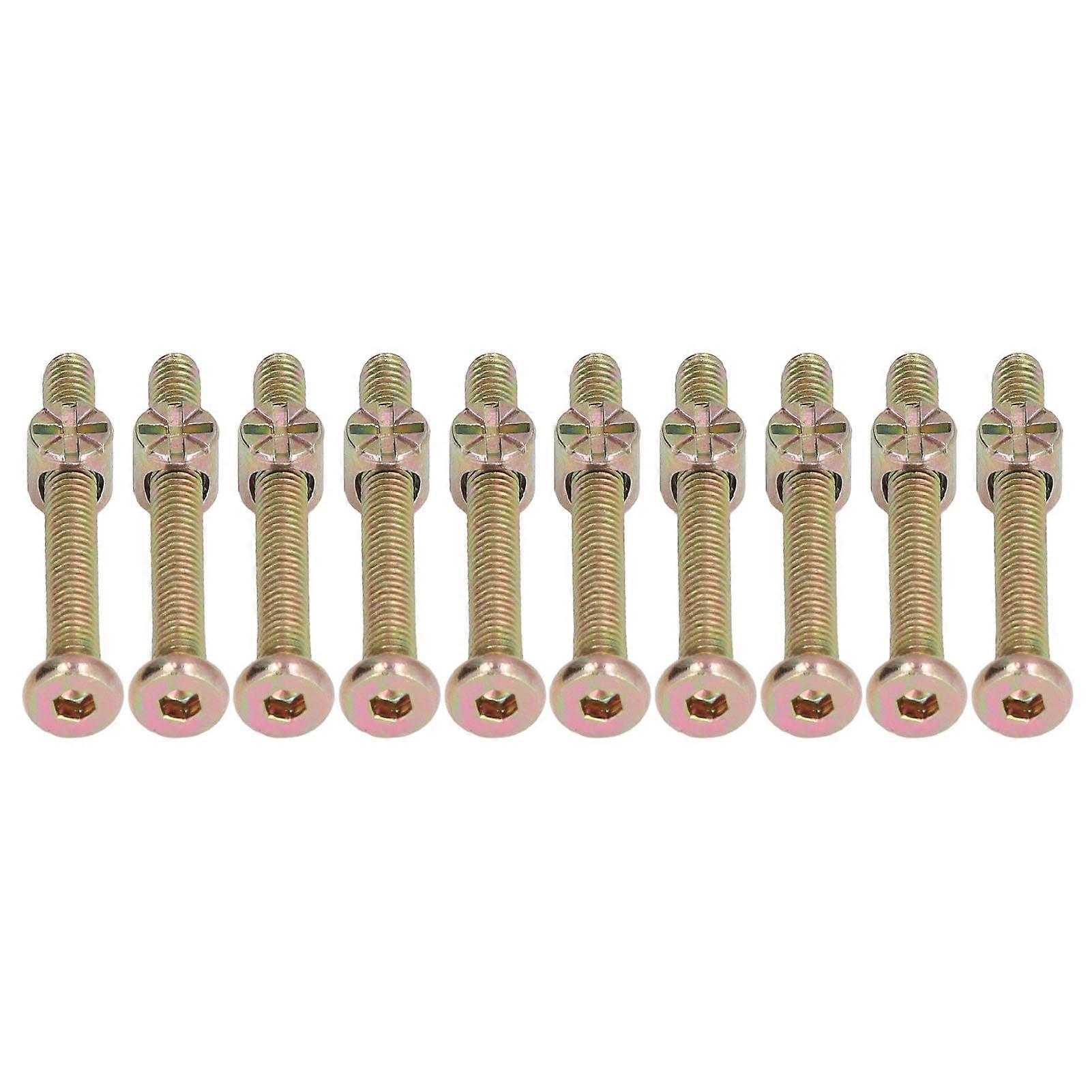 10 Sets Baby Bed Crib Screw M6 Galvanized Stainless Steel Hex Socket Head Cap Screws Hardware Kit for FurnitureM6x40mm