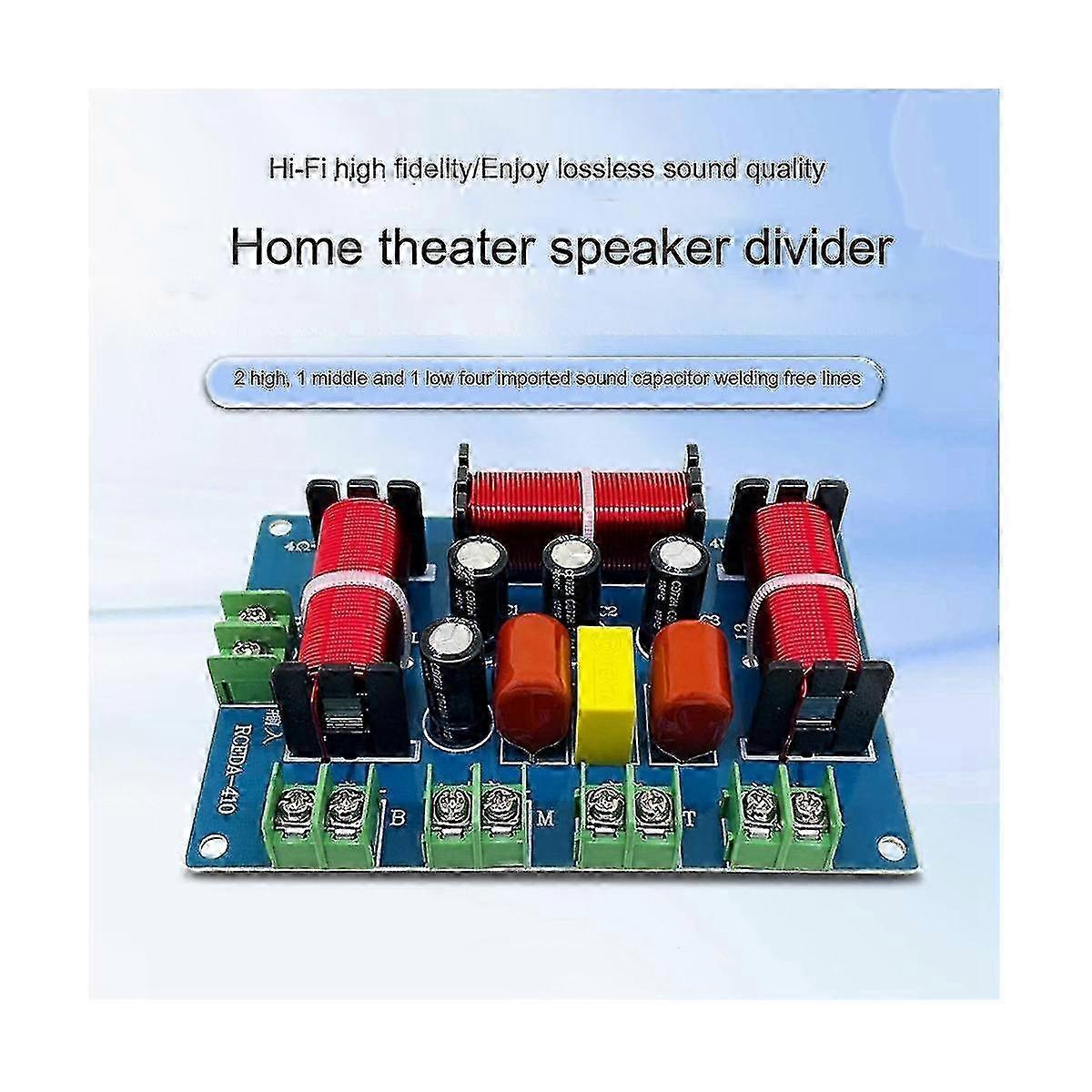 4-Way / 3-Way Speaker Crossover – Treble, Midrange, Dual Bass Frequency Divider (Universal)