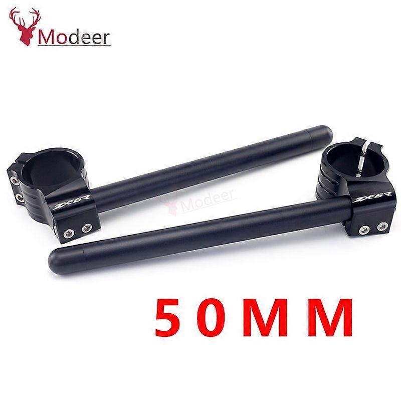 compatible for  Kawa-saki ZX6R Motorcycle Handlebar Racing Adjustable CNC 41/46/50/51 mm Clip On Ons compatible for k Handlebars Handle Bar Cafe Racer