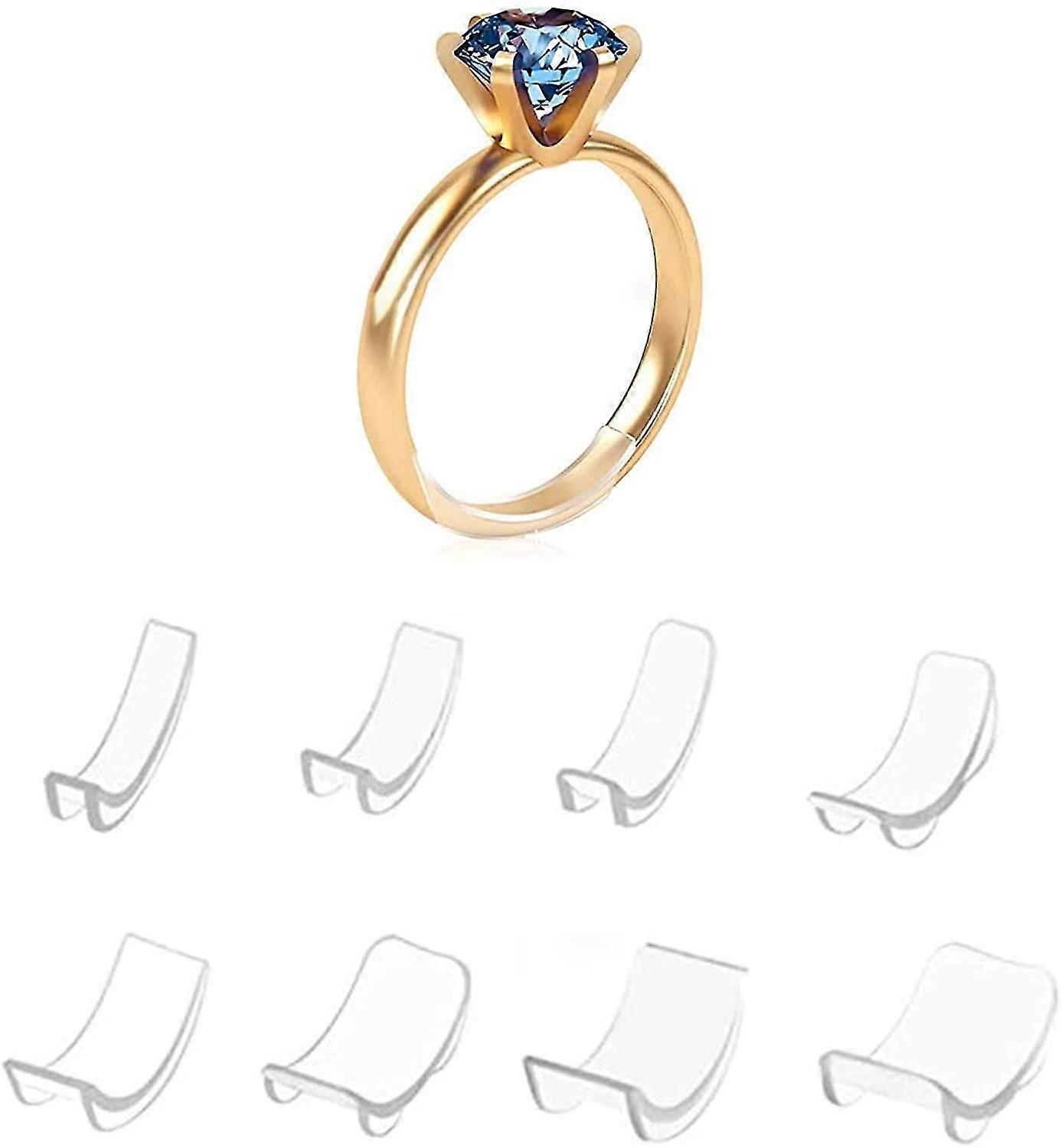 16pcs Ring Sizer Adjuster, 8 Size Ring Adjuster Ring Size Reducers