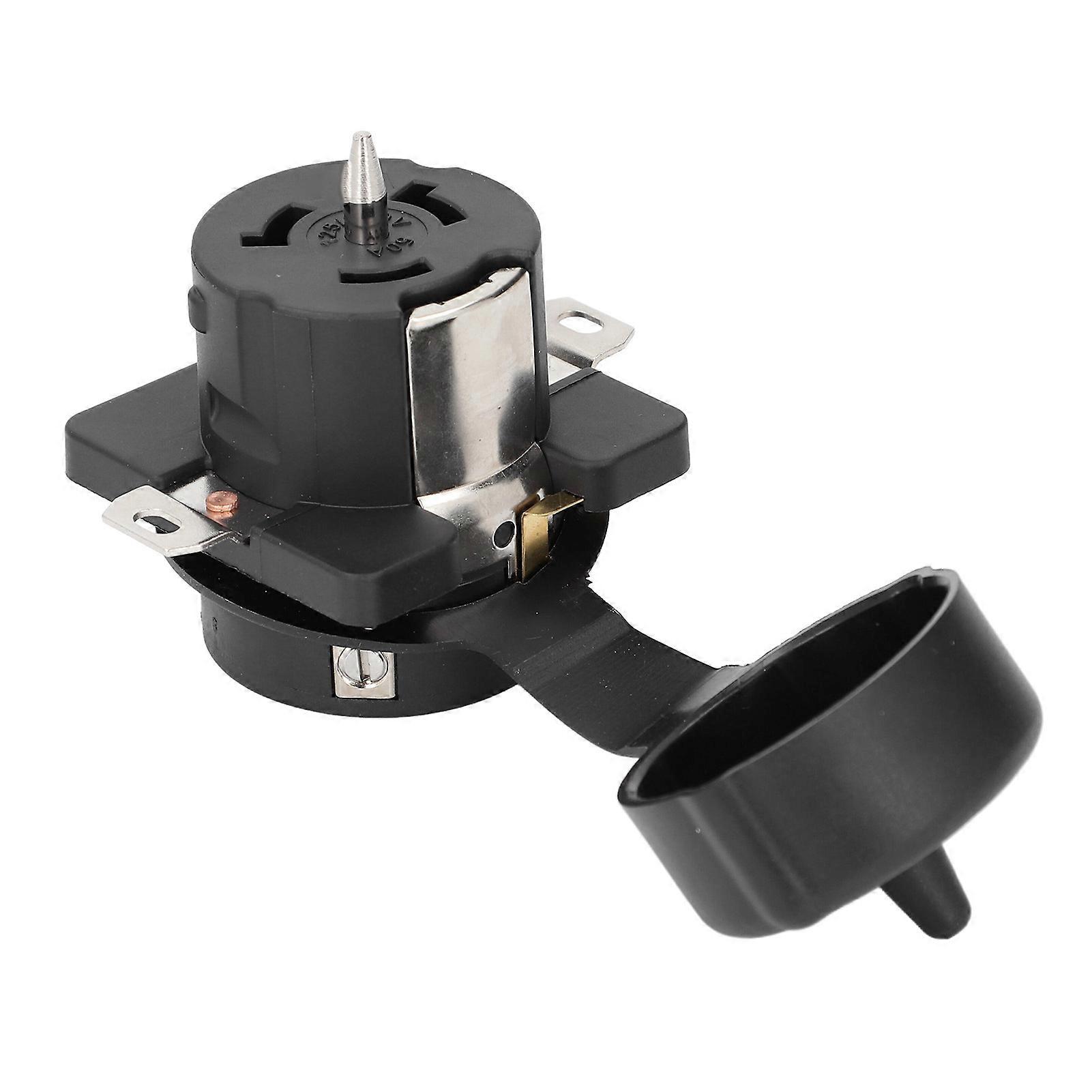 Generator Connector 50Amp SS2‑50R 125 Female 3 Pole 4 Wire Grounding Locking With Weatherproof Cover