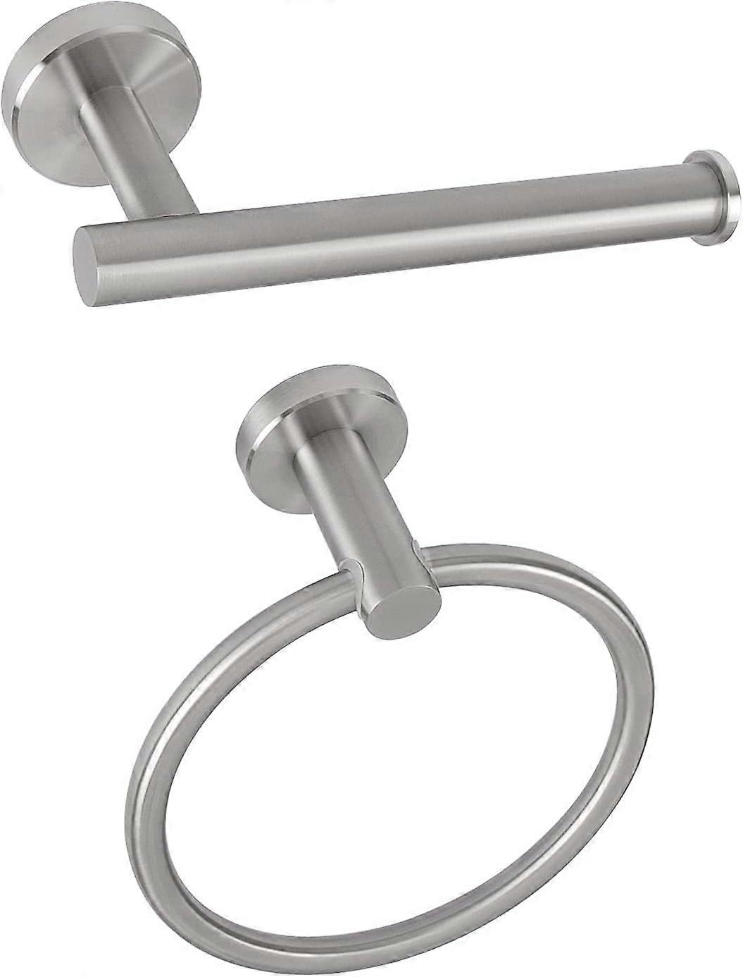Luxury Bath Ensemble, Stainless Steel Construction With Sleek Circle Modelling And Brushed Nickel Finish For A Timeless And Rustproof Addition To