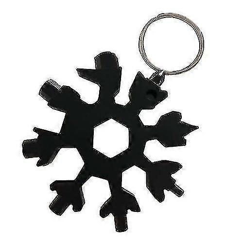 18 in 1 Snowflake Multi-tool Pocket Tool Spanner Hex Wrench Bottle Opener Multifunction Key Ring